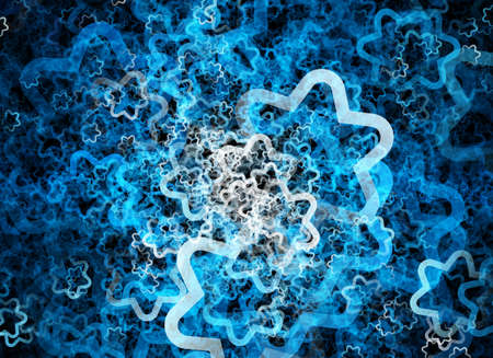 many multicolored stars with neon shiningの写真素材