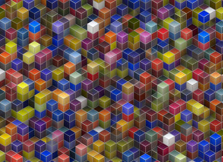 building structure from cubes  Abstract architecture backgroundsの写真素材