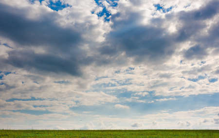 beauty blue clouds sky of rural landscape viewの写真素材