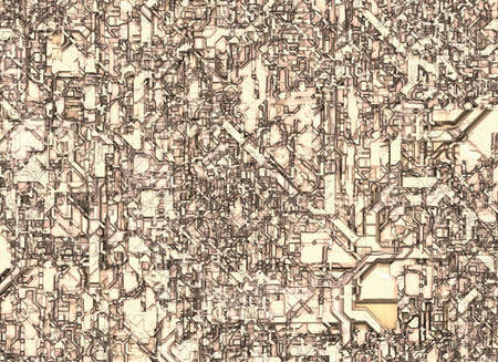 futuristic abstract backgrounds  top view of roof buildingの写真素材