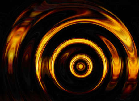 twirl of bright explosion flash on black backgroundsの写真素材