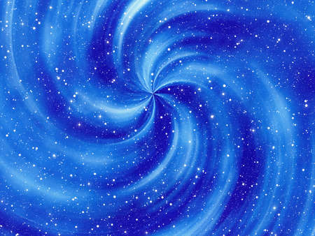 blue flash in cosmos sky backgroundの写真素材