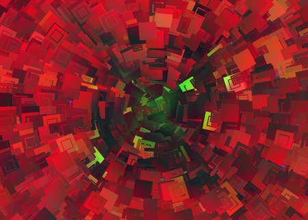 many red shapes of collider. modern technology backgroundsの写真素材