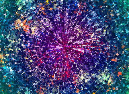 many modern techno shapes. technology backgroundsの写真素材