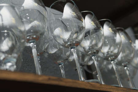 many transparent glassの写真素材
