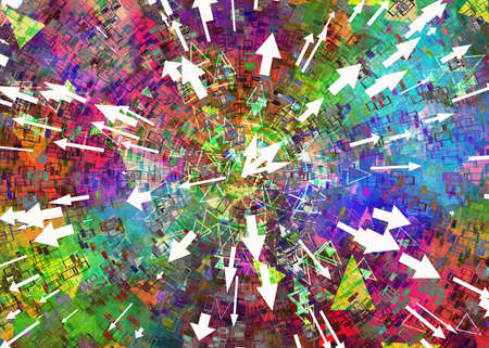 modern futuristic technology background. illustration on the theme of many trends in the modern worldの写真素材