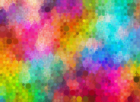 Modern wallpaper from bright mixed multicolored roundsの写真素材