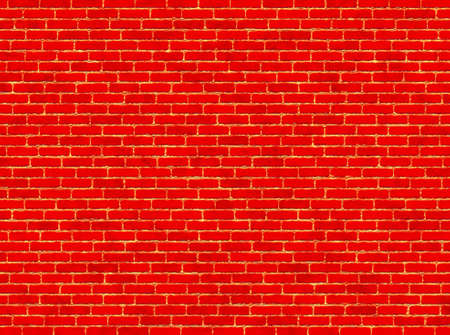 Red small brick wall seamless patternの写真素材