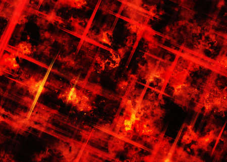 Fire explosion with smoke and bright raysの写真素材