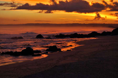 sunset with a view to Plettenberg Bay in South Africa 