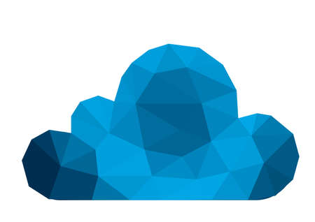 Polygonal cloud computing concept, world internet comunication networkのイラスト素材