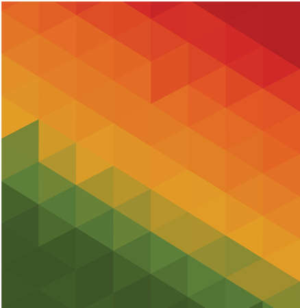 Autumn colors polygon background. Abstract vector illustration
