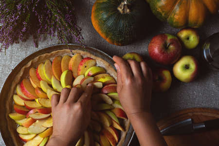 Preparation, Thanksgiving Day celebration.の写真素材