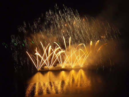 Fire fountainの写真素材