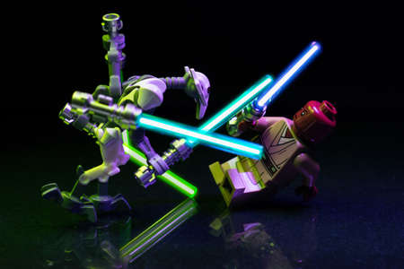 Dijon, France - October 22, 2019: lego Star wars General grievousのeditorial素材