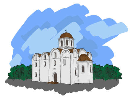 Vector illustration of the architectural design. In the style of drawing.の写真素材