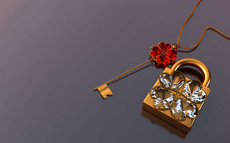 Celebratory card with a medallion of loveの写真素材