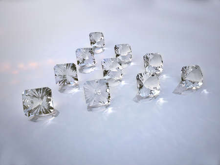 brilliants on a white background