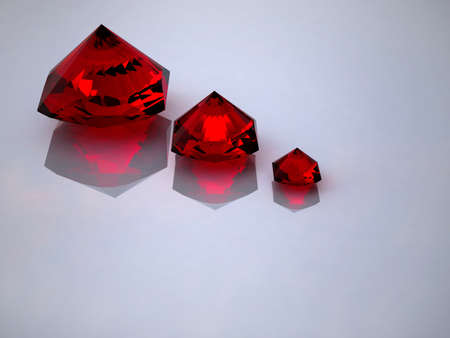 Ruby on a white backgroundの写真素材