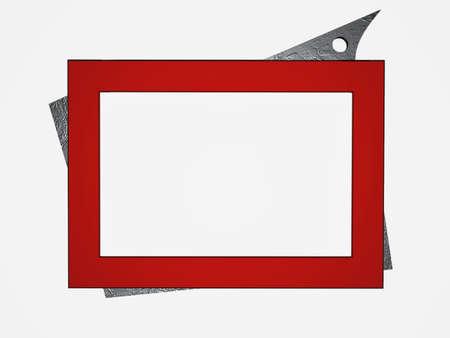 Abstract framework for pictures on a white backgroundの写真素材