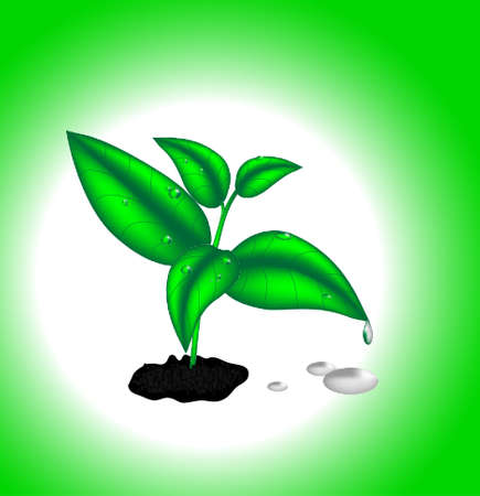 An image of a green nature conceptのイラスト素材
