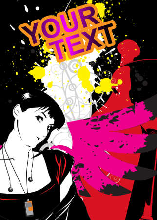  Template flyer for partyのイラスト素材