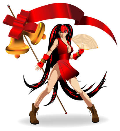 Christmas Womanのイラスト素材