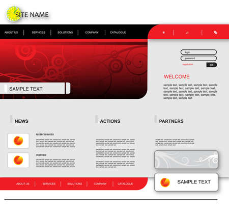 vector web templateのイラスト素材