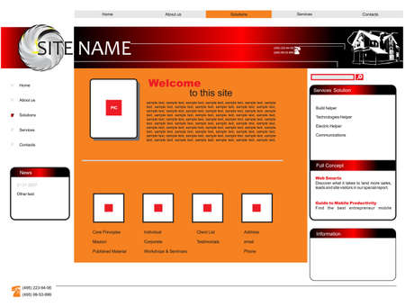 vector web templateのイラスト素材