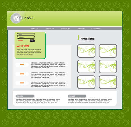 vector web templateのイラスト素材