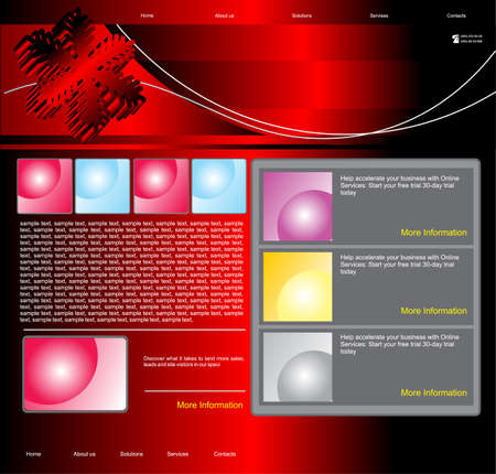 vector web templateのイラスト素材
