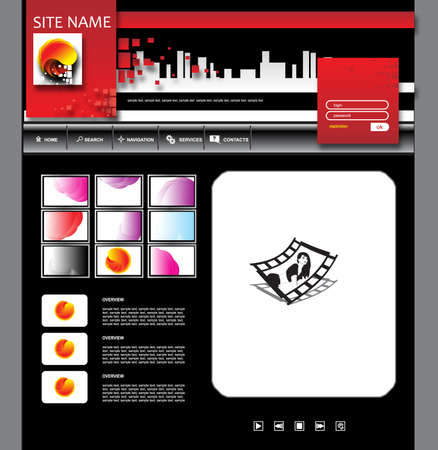 vector web templateのイラスト素材