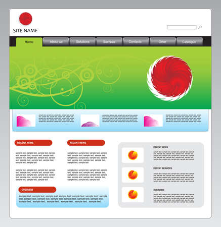 vector web templateのイラスト素材