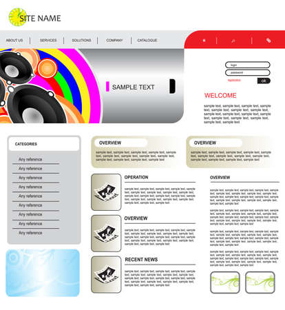 vector web templateのイラスト素材