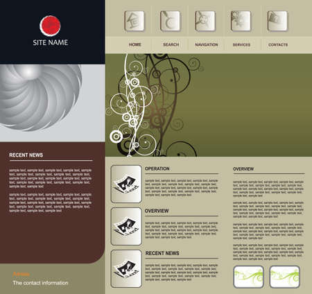 vector web templateのイラスト素材