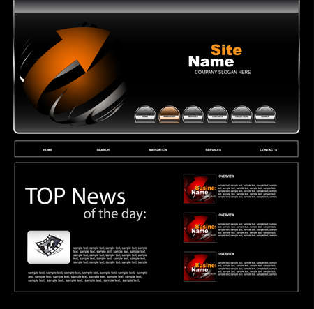 Set vector web templatesのイラスト素材