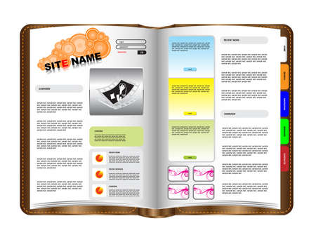 vector web templateのイラスト素材