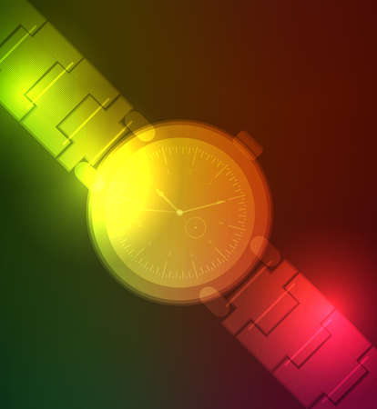 neon clock backgroundのイラスト素材