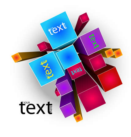 3d bright abstract background - vector illustrationのイラスト素材