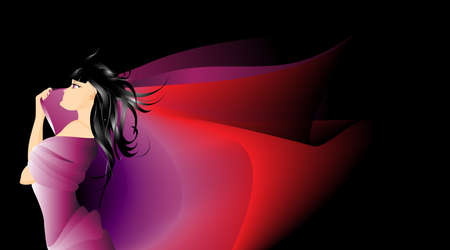 glamour girlのイラスト素材