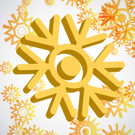 Snowflakes on a white backgroundのイラスト素材