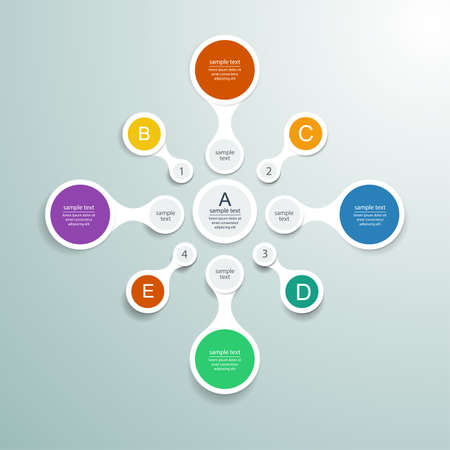 Colorful metaball diagram for infographics, Vector design template.のイラスト素材