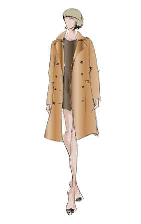 SKETCH. fashion girlsのイラスト素材