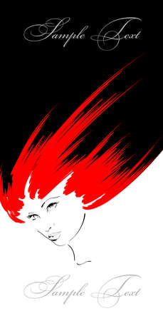 beauty girl faceのイラスト素材