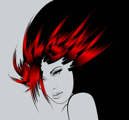 beauty girl faceのイラスト素材