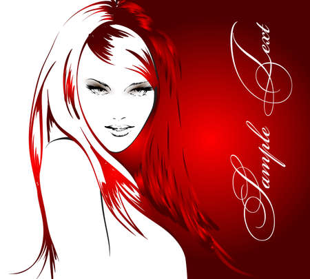 beauty girl faceのイラスト素材