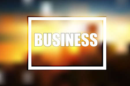 Abstract blurred busines background with natural lighting. Business inscription on a blurred background.のイラスト素材