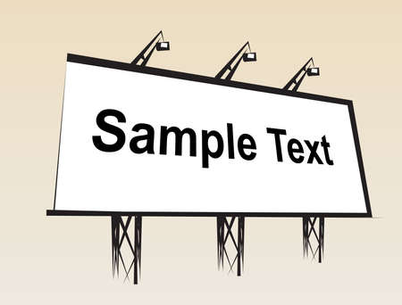 Advertising construction for outdoor advertising mid billboard. Vector billboard for your design.のイラスト素材