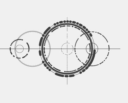 Abstract design element in constructivism style. Minimalistic abstract sign.のイラスト素材