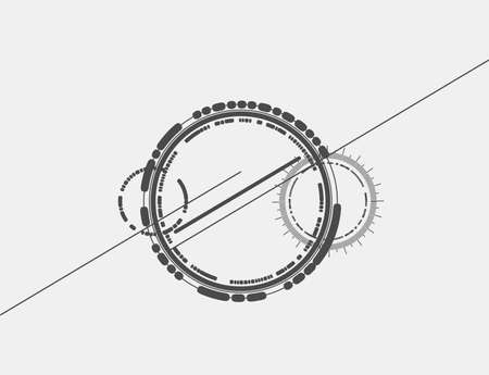 Abstract design element in constructivism style. Minimalistic abstract sign.